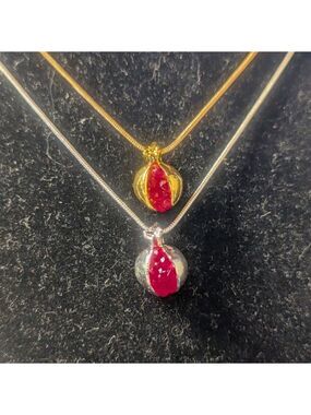 🍏🍯🍎Necklace--Pomegranate pendant and necklace